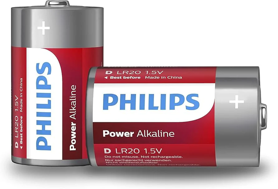 Philips D alkaline batteries AM1 LR20 Philips D alkaline batteries AM1 LR20
